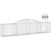 Image de Paniers À Gabions Arqués 25 Pcs 300x30x60/80 Cm Fer Galvanisé Vidaxl