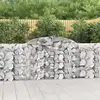 Image de Paniers À Gabions Arqués 4 Pcs 300x30x100/120 Cm Fer Galvanisé Vidaxl