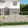 Image de Paniers À Gabions Arqués 17 Pcs 300x30x120/140 Cm Fer Galvanisé Vidaxl
