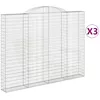 Image de Paniers À Gabions Arqués 3 Pcs 300x30x220/240 Cm Fer Galvanisé Vidaxl