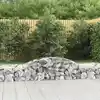 Image de Paniers À Gabions Arqués 2 Pcs 300x50x40/60 Cm Fer Galvanisé Vidaxl