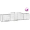 Image de Paniers À Gabions Arqués 6 Pcs 300x50x60/80 Cm Fer Galvanisé Vidaxl