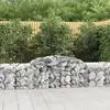 Image de Paniers À Gabions Arqués 12 Pcs 300x50x60/80 Cm Fer Galvanisé Vidaxl