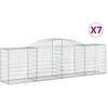 Image de Paniers À Gabions Arqués 7 Pcs 300x50x80/100 Cm Fer Galvanisé Vidaxl