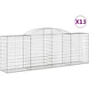 Image de Paniers À Gabions Arqués 13 Pcs 300x50x100/120 Cm Fer Galvanisé Vidaxl