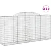 Image de Paniers À Gabions Arqués 11 Pcs 300x50x140/160 Cm Fer Galvanisé Vidaxl