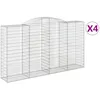 Image de Paniers À Gabions Arqués 4 Pcs 300x50x160/180 Cm Fer Galvanisé Vidaxl