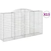 Image de Paniers À Gabions Arqués 13 Pcs 300x50x160/180 Cm Fer Galvanisé Vidaxl