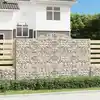 Image de Paniers À Gabions Arqués 15 Pcs 300x50x180/200 Cm Fer Galvanisé Vidaxl