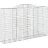 Image de Vidaxl paniers à gabions arqués 17 pcs 300x50x180200 cm fer galvanisé