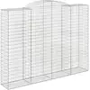 Image de Vidaxl paniers à gabions arqués 8 pcs 300x50x220240 cm fer galvanisé