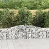 Image de Paniers À Gabions Arqués 3 Pcs 400x30x60/80 Cm Fer Galvanisé Vidaxl