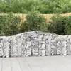 Image de Paniers À Gabions Arqués 2 Pcs 400x30x80/100 Cm Fer Galvanisé Vidaxl