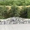 Image de Paniers À Gabions Arqués 2 Pcs 400x50x40/60 Cm Fer Galvanisé Vidaxl