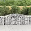 Image de Paniers À Gabions Arqués 5 Pcs 400x50x80/100 Cm Fer Galvanisé Vidaxl