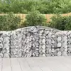 Image de Paniers À Gabions Arqués 9 Pcs 400x50x100/120 Cm Fer Galvanisé Vidaxl