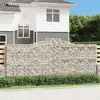 Image de Paniers À Gabions Arqués 2 Pcs 400x50x160/180 Cm Fer Galvanisé Vidaxl