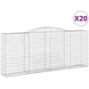 Image de Paniers À Gabions Arqués 20 Pcs 400x50x160/180 Cm Fer Galvanisé Vidaxl