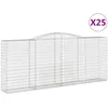 Image de Paniers À Gabions Arqués 25 Pcs 400x50x160/180 Cm Fer Galvanisé Vidaxl