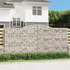 Image de Paniers À Gabions Arqués 4 Pcs 400x50x180/200 Cm Fer Galvanisé Vidaxl