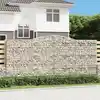 Image de Paniers À Gabions Arqués 10 Pcs 400x50x180/200 Cm Fer Galvanisé Vidaxl