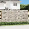 Image de Paniers À Gabions Arqués 2 Pcs 400x50x200/220 Cm Fer Galvanisé Vidaxl