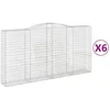 Image de Paniers À Gabions Arqués 6 Pcs 400x50x200/220 Cm Fer Galvanisé Vidaxl