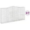 Image de Paniers À Gabions Arqués 7 Pcs 400x50x200/220 Cm Fer Galvanisé Vidaxl