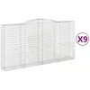 Image de Paniers À Gabions Arqués 9 Pcs 400x50x200/220 Cm Fer Galvanisé Vidaxl