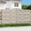 Image de Paniers À Gabions Arqués 2 Pcs 400x50x220/240 Cm Fer Galvanisé Vidaxl