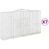Image de Paniers À Gabions Arqués 7 Pcs 400x50x220/240 Cm Fer Galvanisé Vidaxl