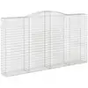Image de Vidaxl paniers à gabions arqués 7 pcs 400x50x220240 cm fer galvanisé