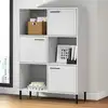 Image de Bibliothèque Avec Pieds En Métal Blanc 90x35x128,5 Cm Bois Oslo Vidaxl