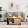 Image de Table Basse 80x50x40 Cm Bois De Manguier Solide Et D'ingénierie Vidaxl