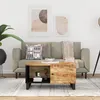 Image de vidaXL Table basse 80x50x40 cm Bois de manguier solide et dingénierie 350632
