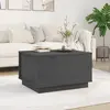 Image de Table Basse Gris 60x50x35 Cm Bois Massif De Pin Vidaxl