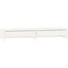 Image de Support De Moniteur Blanc 100x27x15 Cm Bois De Pin Solide Vidaxl