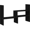 Image de Support Pour Moniteur Noir (39-72)x17x43 Cm Bois De Pin Solide Vidaxl