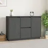 Image de 814311 vidaXL Buffet Gris 111x34x75 cm Bois massif de pin