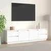 Image de 814320 vidaXL Meuble TV Blanc 176x37x475 cm Bois de pin massif