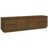 Image de Meuble Tv Marron Miel 176x37x47,5 Cm Bois De Pin Massif Vidaxl