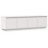 Image de Vidaxl meuble tv blanc 156x37x45 cm bois de pin massif