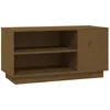 Image de Meuble Tv Marron Miel 80x35x40,5 Cm Bois De Pin Massif Vidaxl