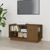 Image de 814407 vidaXL Meuble TV Marron miel 80x35x40 5 cm Bois de pin massif