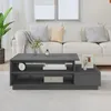 Image de Table Basse Gris 120x50x40,5 Cm Bois Massif De Pin Vidaxl