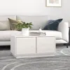 Image de Table Basse Blanc 80x50x40 Cm Bois Massif De Pin Vidaxl