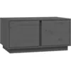 Image de Table Basse Gris 80x50x40 Cm Bois Massif De Pin Vidaxl