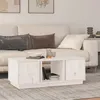 Image de Table Basse Blanc 110x50x40 Cm Bois Massif De Pin Vidaxl