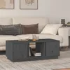 Image de 814426 vidaXL Table basse Gris 110x50x40 cm Bois massif de pin