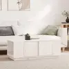 Image de Table Basse Blanc 110x50x40 Cm Bois Massif De Pin Vidaxl